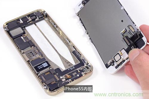 土豪金iPhone 5S拆解：內部結構升級，維修難度增加
