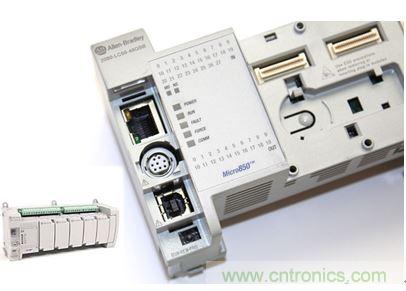 圖1：Allen-Bradley Micro850可編程邏輯控制器(PLC)的價格約為500美元，是高度堅固、可配置、隔離性和易用性方面的標(biāo)桿，盡管有PC/嵌入式計算設(shè)備的競爭，仍在工廠自動化領(lǐng)域中保持著強(qiáng)勢地位。
